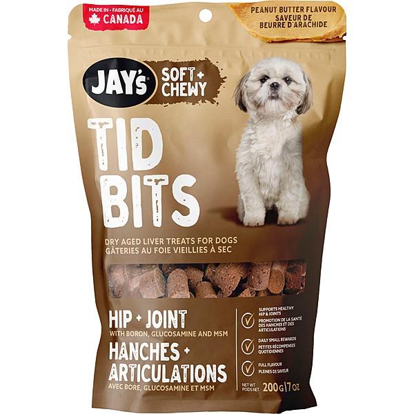 Jay's Tid Bits Peanut Butter Hip & Joint Dog Treats, 200-G