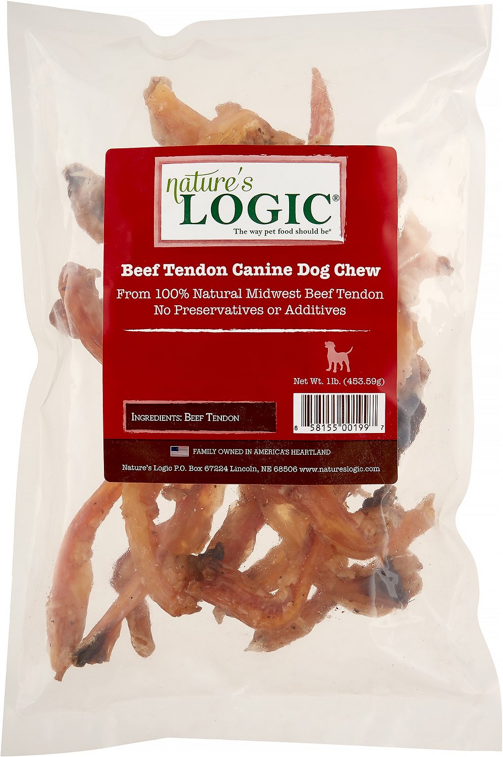 Nature's Logic Beef Tendon Dog Treats, 1-oz