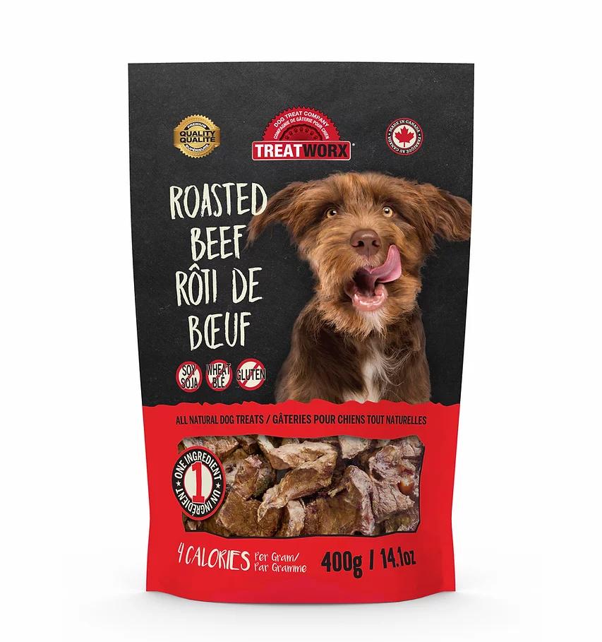 Treatworx Roasted Beef Dog Treats, 14.1-oz