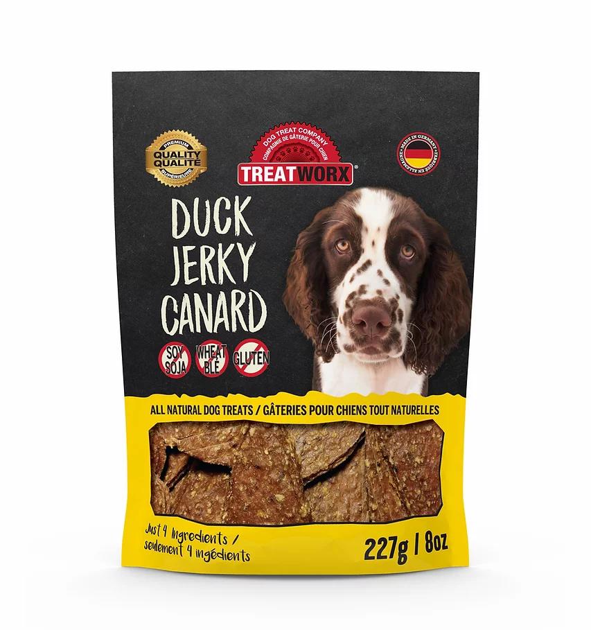Treatworx Duck Jerky Dog Treats, 8-oz