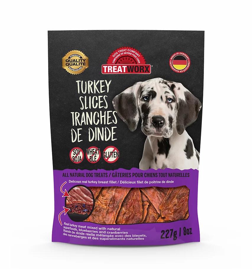 Treatworx Turkey Slices Dog Treats, 8-oz