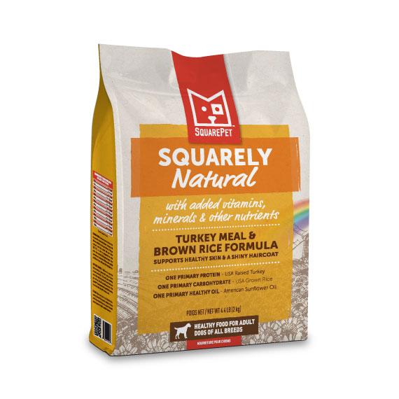 SquarePet Squarely Natural Turkey Meal & Brown Rice Dry Dog Food, 4.4-lb