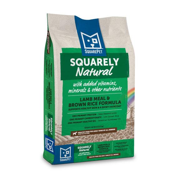 SquarePet Squarely Natural Lamb Meal & Brown Rice Dry Dog Food, 22-lb