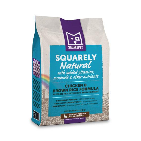 SquarePet Squarely Natural Chicken Meal & Brown Rice Dry Cat Food