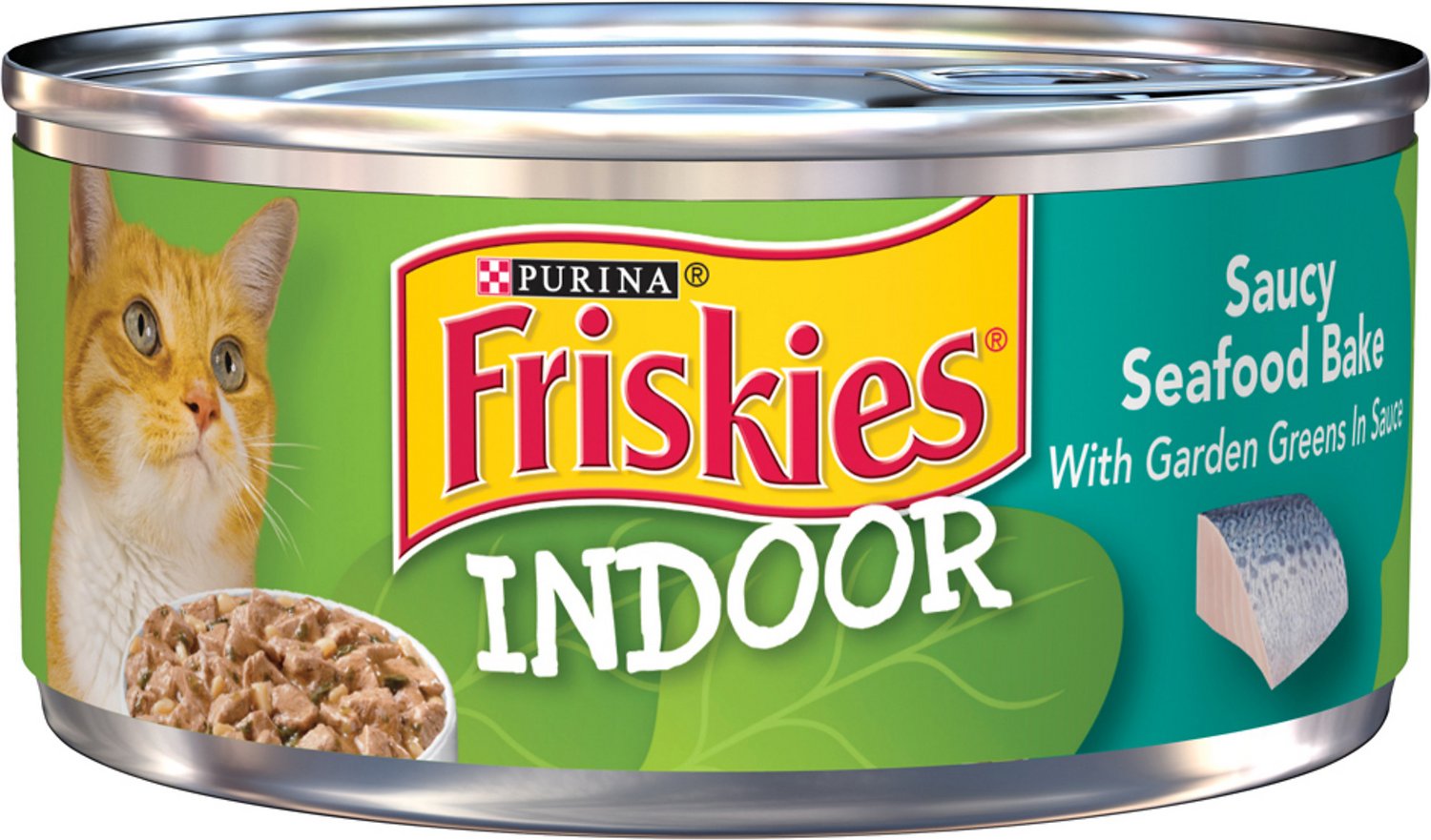 Friskies Indoor Saucy Seafood Bake Canned Cat Food,  5.5-oz
