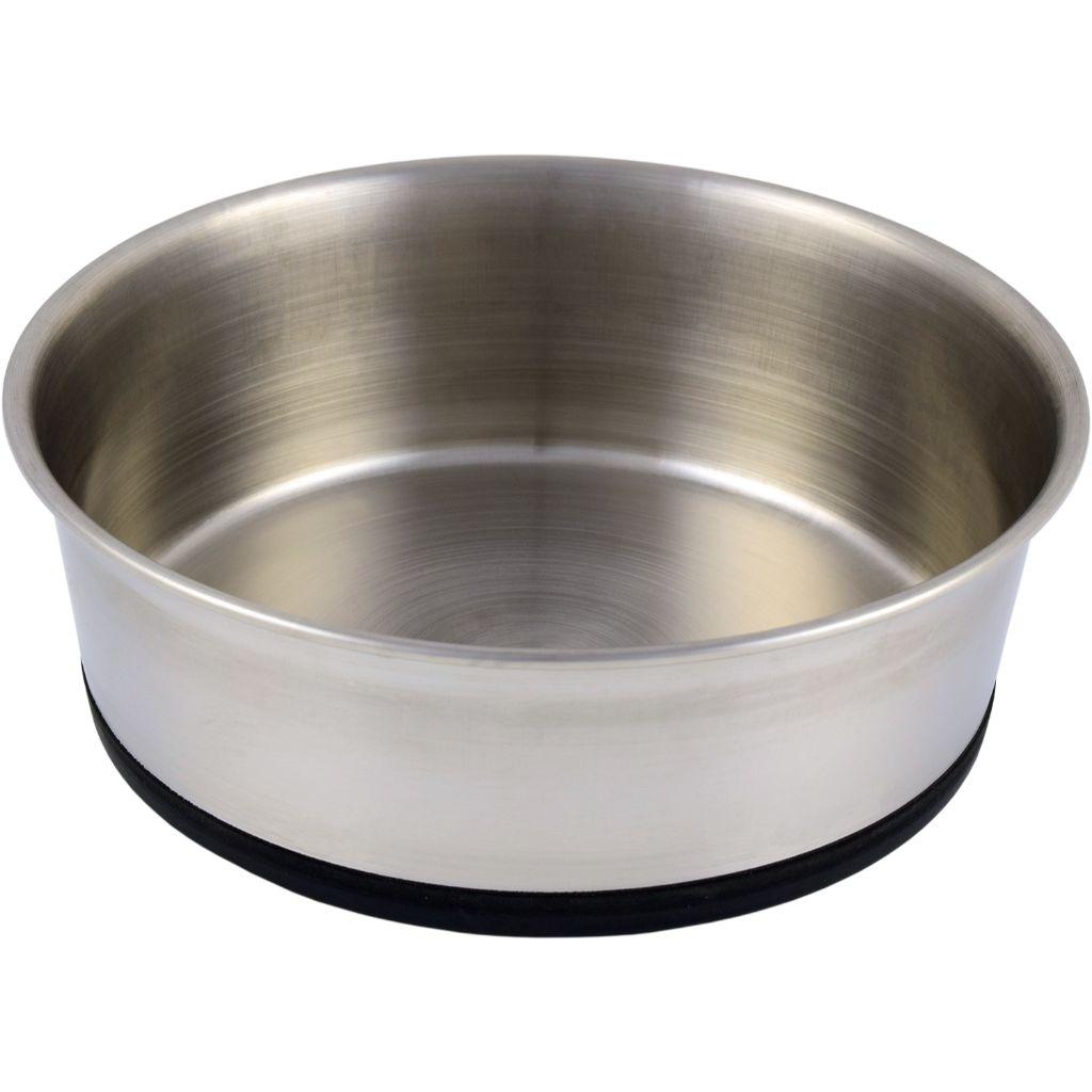 Unleashed Premium Rubberized Non-Skid Stainless Pet Bowl, 32-oz