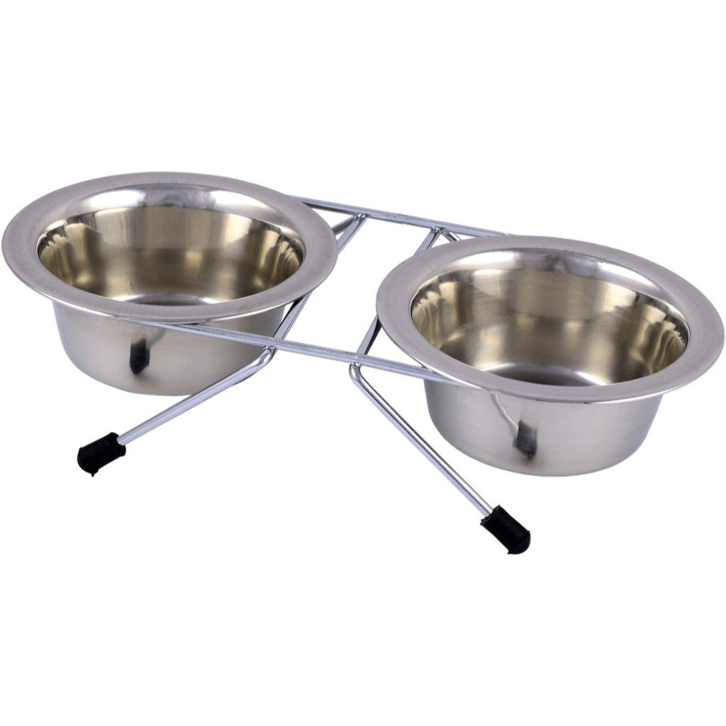Unleashed Stainless Steel Double Diner Pet Bowl
