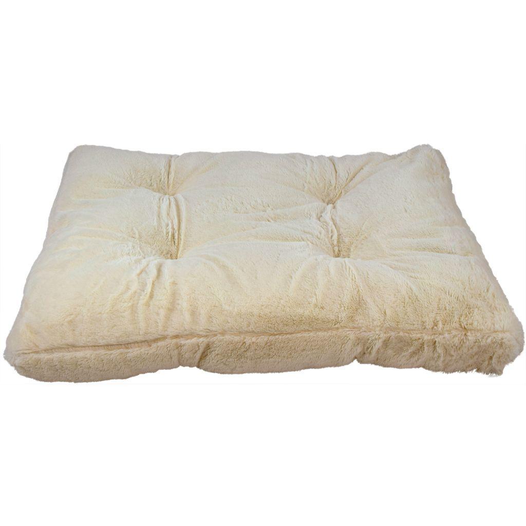Unleashed Chill Gusset Pet Bed, Plush Cream