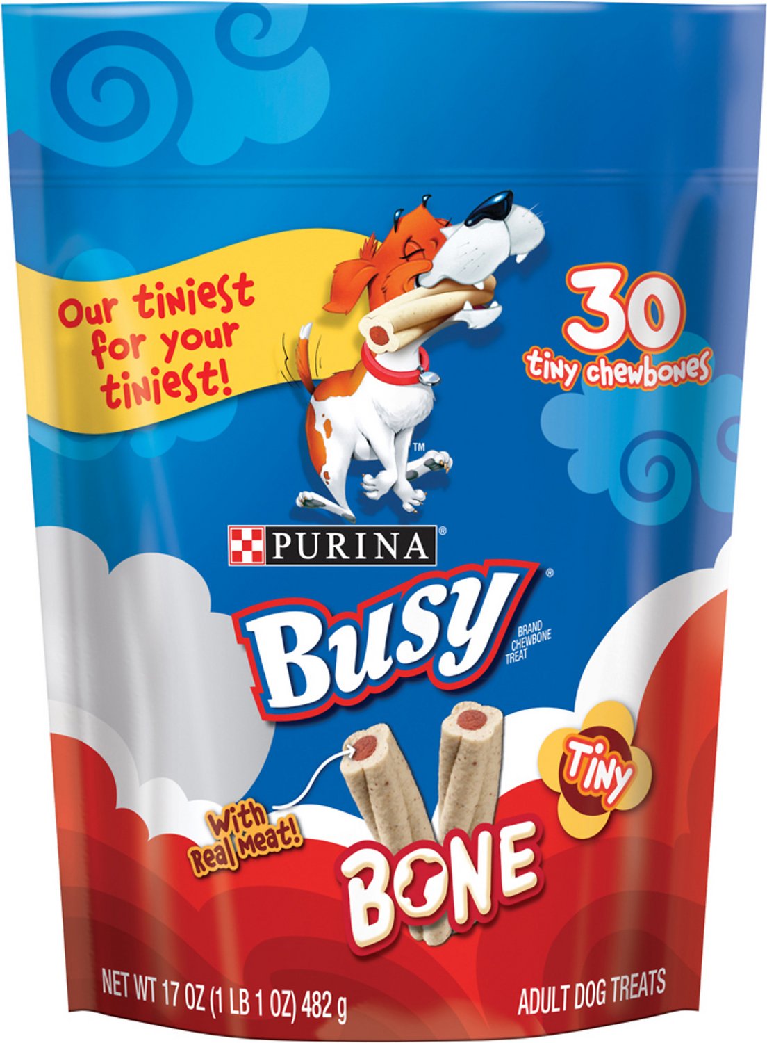 Busy Bone with Real Meat Tiny Dog Treats
