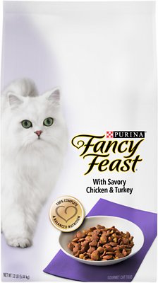 Fancy Feast Gourmet Savory Chicken & Turkey Dry Cat Food, 12-lb