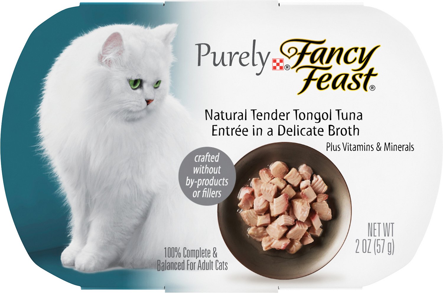 Purely Fancy Feast Tender Tongol Tuna Tray Cat Food, 2-oz (Size:  2-oz)