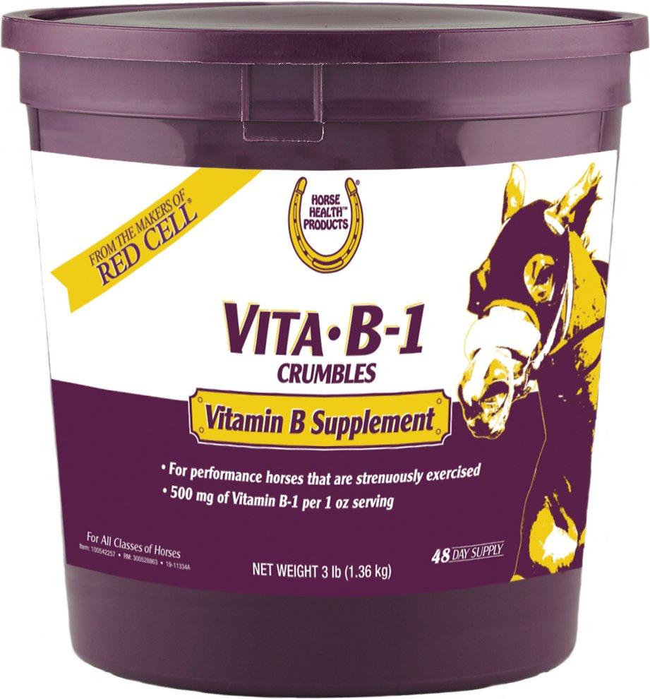 Horse Health Products Vita B-1 Crumbles Vitamin B Horse Supplement, 3-lb