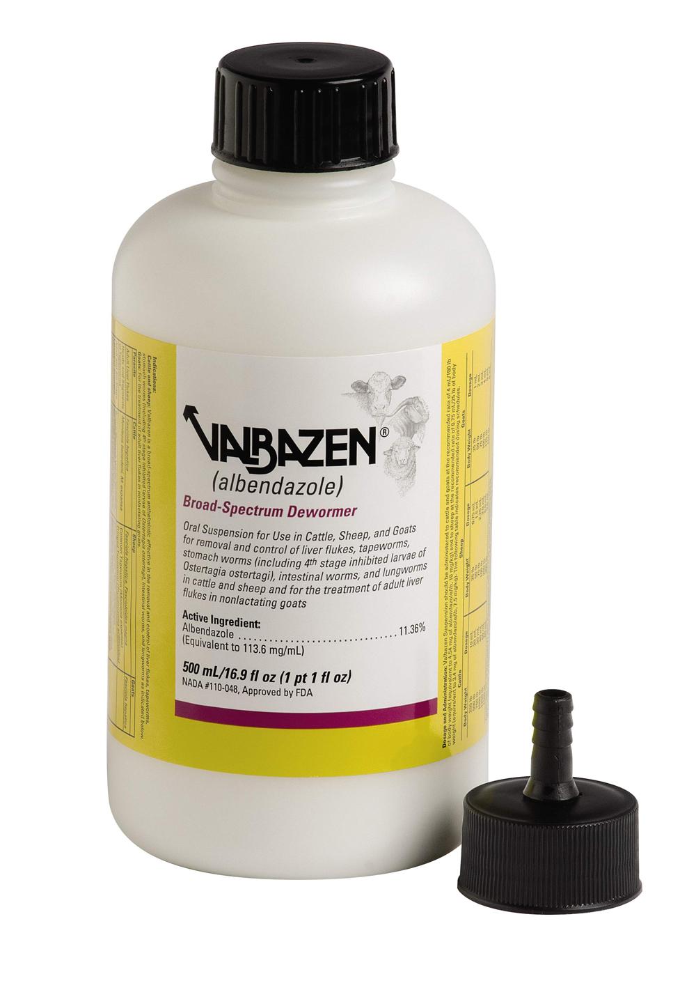 Zoetis Valbazen Suspension Livestock Dewormer, 16.9-oz