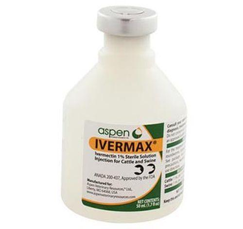 Aspen Vet Resouces Ivermax Injection 1% for Cattle & Swine, 50-mL