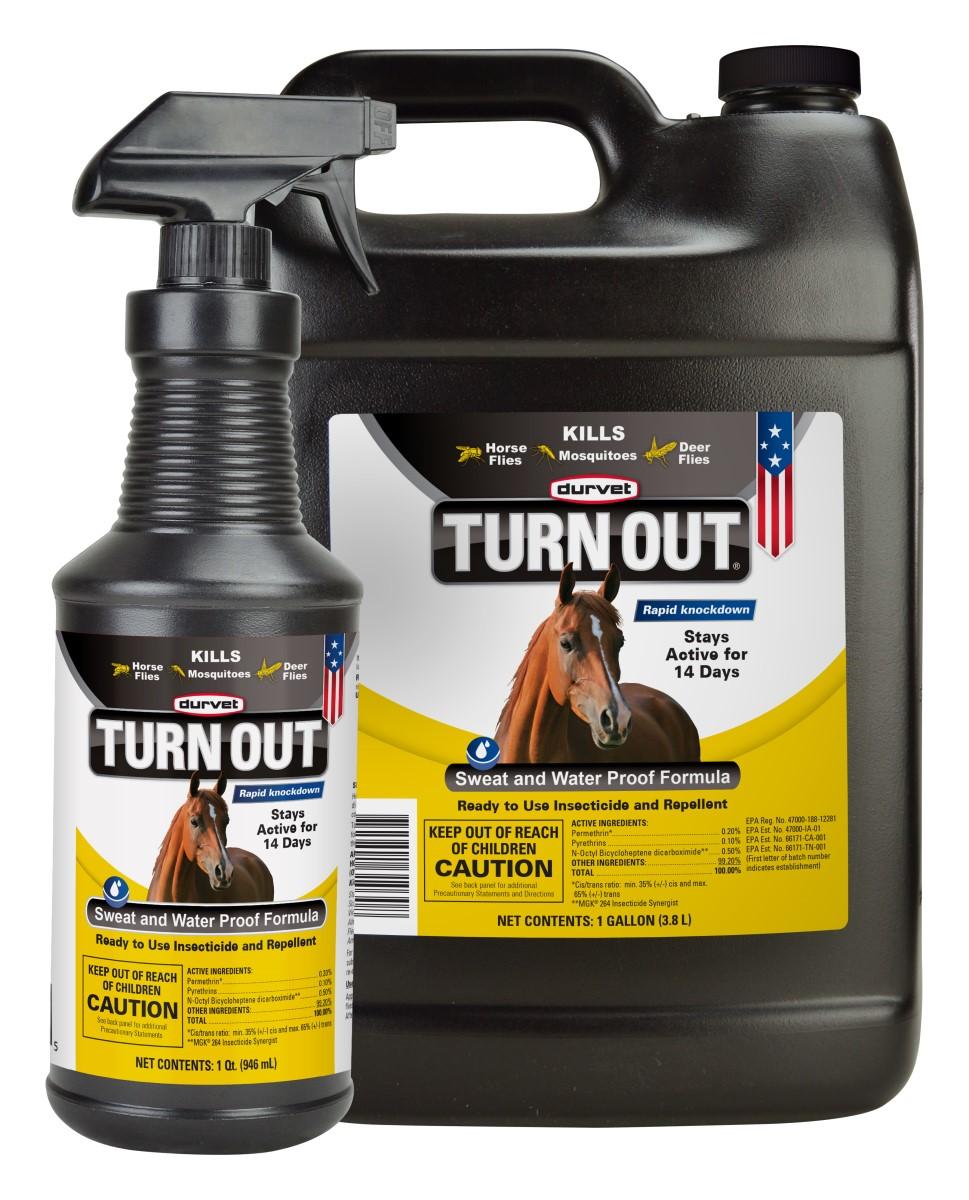 Durvet Turn Out Sweat & Waterproof Formula Livestock Insect Spray, 1-gal