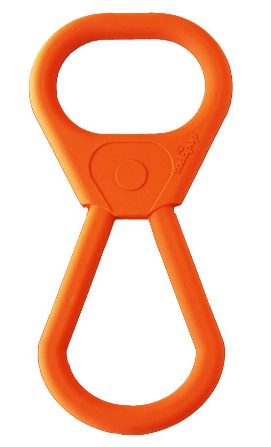 SodaPup Pop Top Rubber Tug Dog Toy, Orange Squeeze