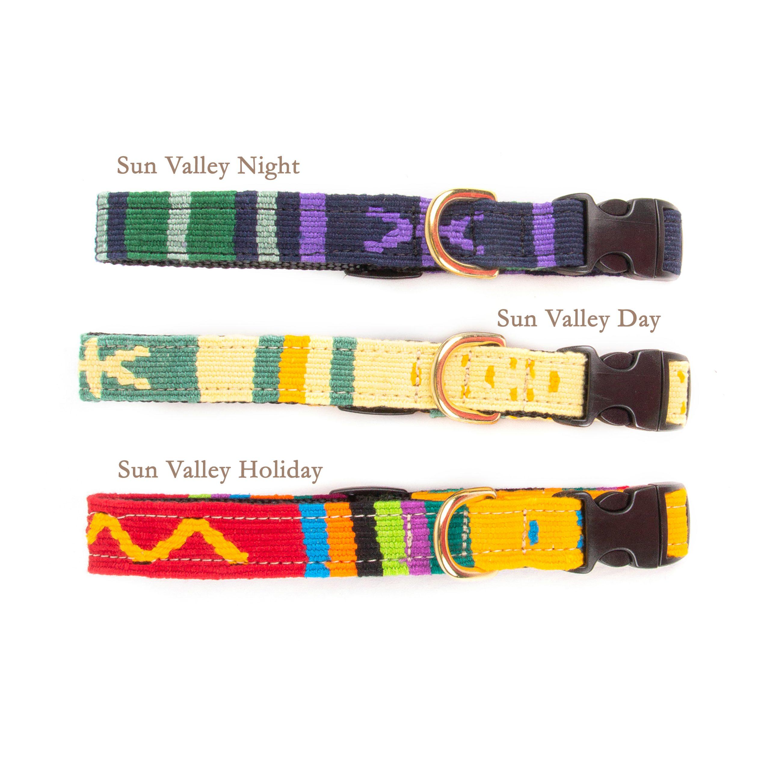 Auburn Leathercrafters Dog Collar, Sun Valley Holiday, Small