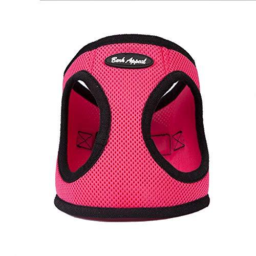 Bark Appeal Mesh EZ Wrap Step In Dog Harness, Raspberry, Medium