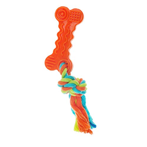 Chomper Mini Rope TPR Bone Orange