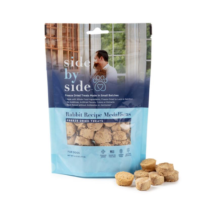 Side By Side Rabbit Recipe Medallions Freeze-Dried Dog Treats, 2.5-oz