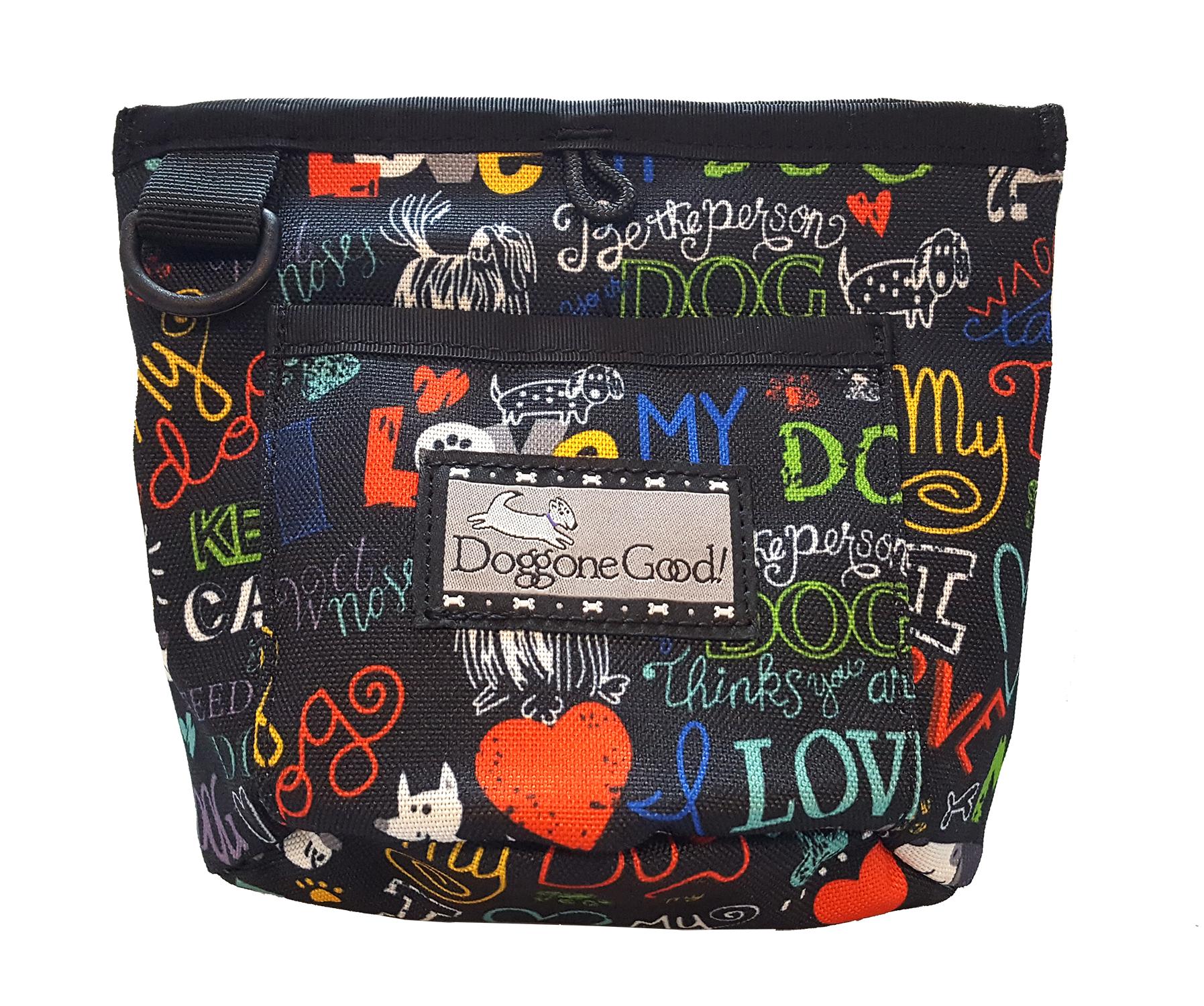 The Doggone Good! Clicker Company Trek n Train Dog Treat Bag, I Love My Dog