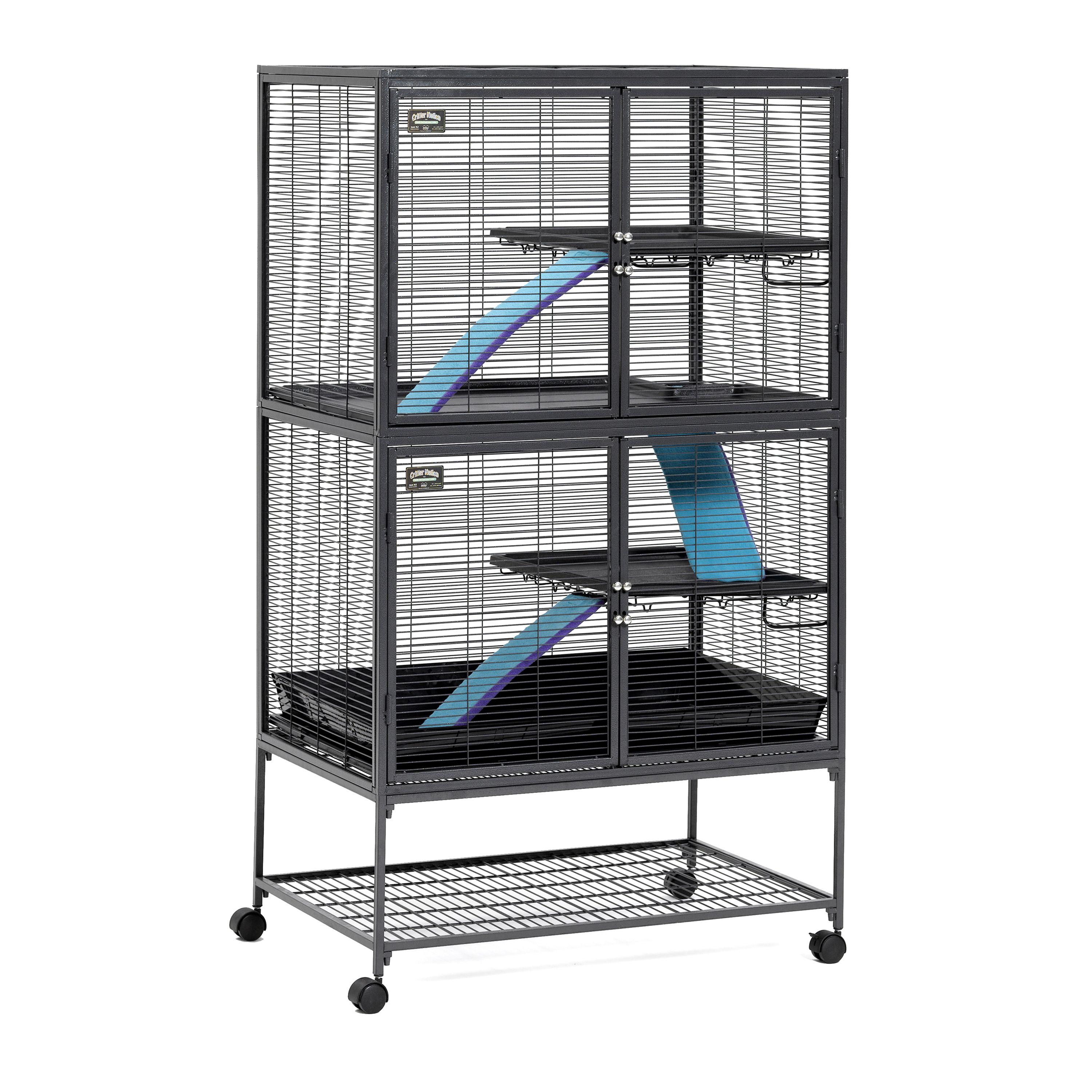 MidWest Critter Nation Double Unit Small Pet Habitat, 36-in x 24-in x 63-in (Size: 36-in x 24-in x 63-in)