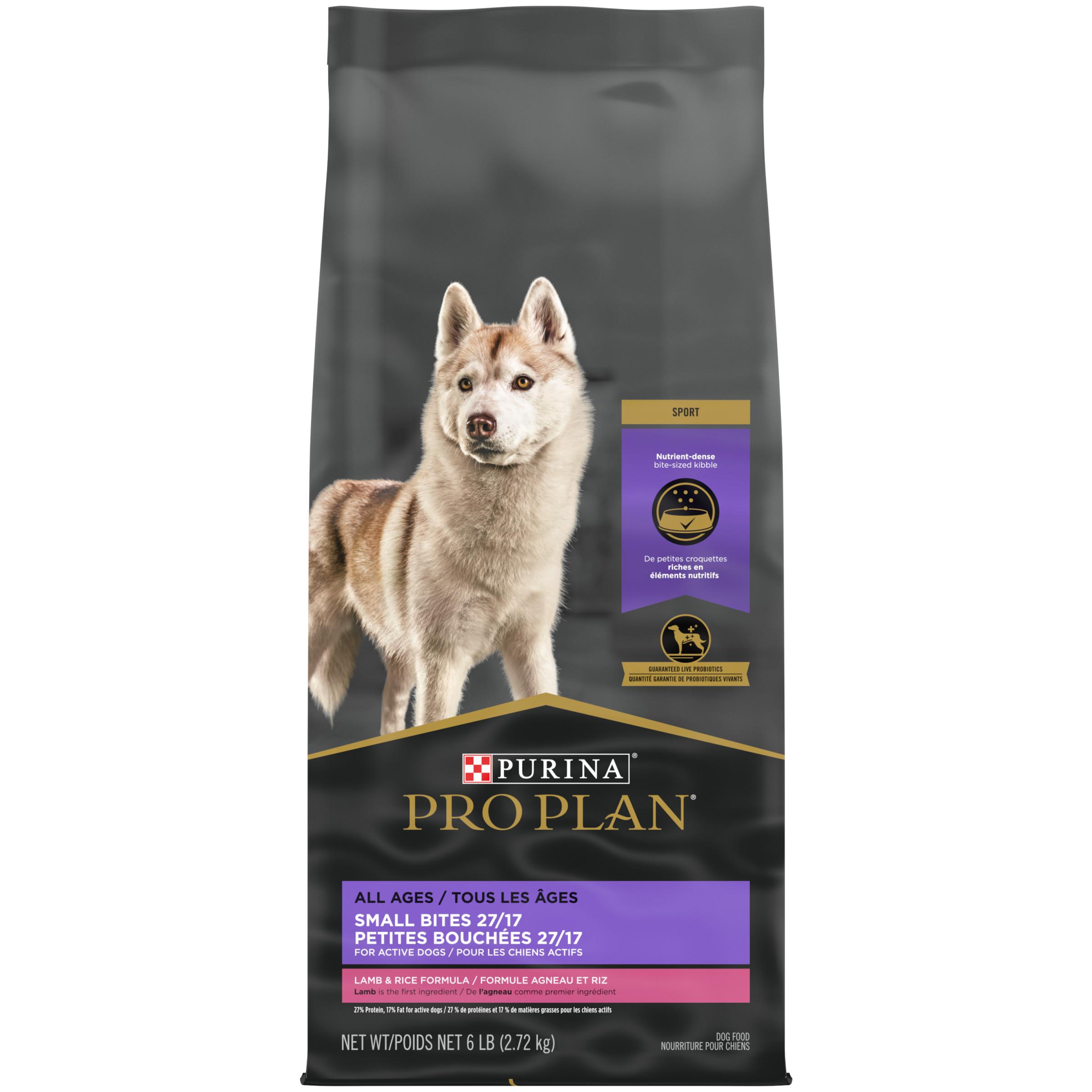 Purina Pro Plan Sport Small Bites 27/17 Lamb & Rice Dry Dog Food, 6-lb
