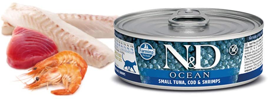 Farmina Ocean Tuna, Cod, Shrimp Wet Cat Food, 2.8-oz, case of 12 (**)