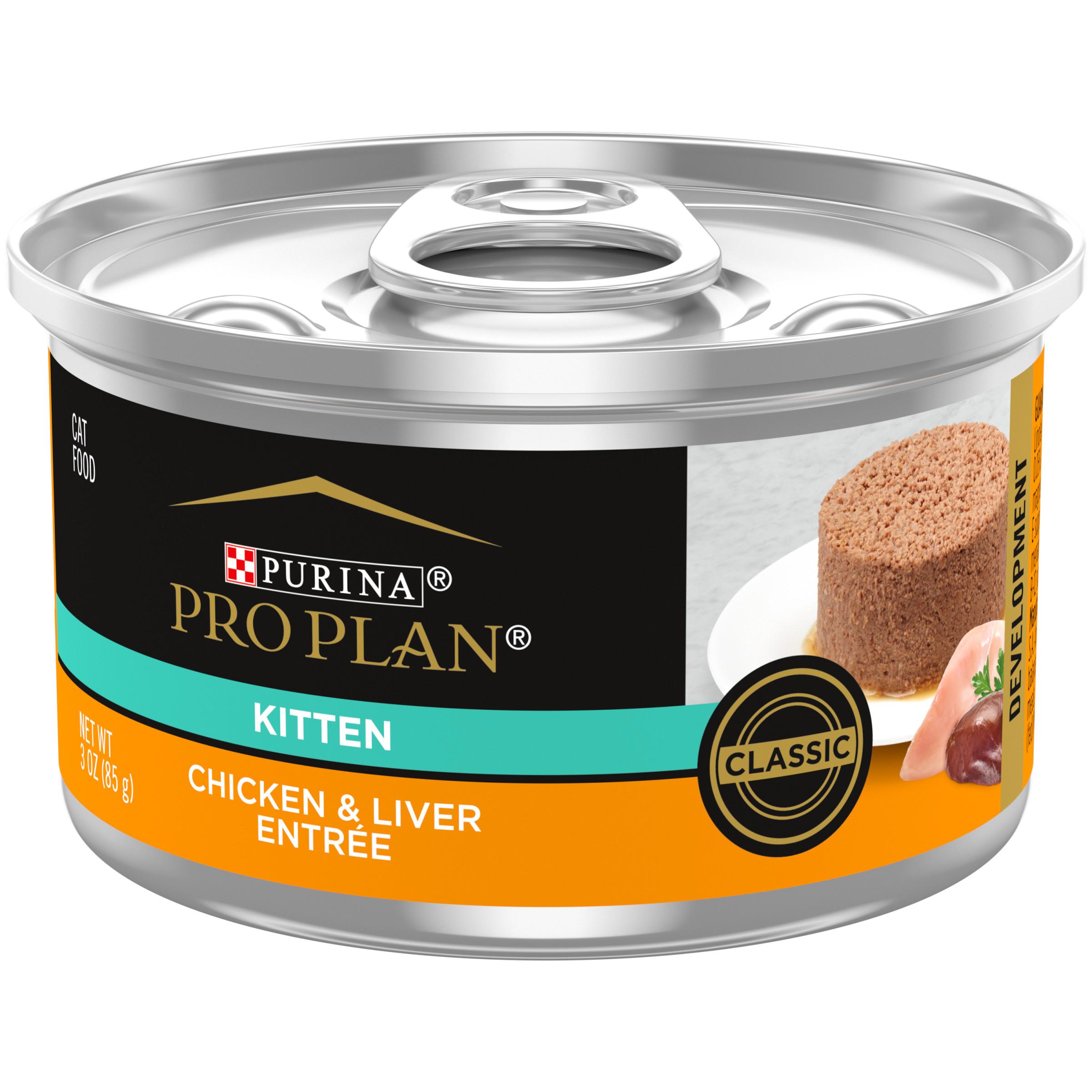 Purina Pro Plan Chicken & Liver Entree Kitten Wet Cat Food Can