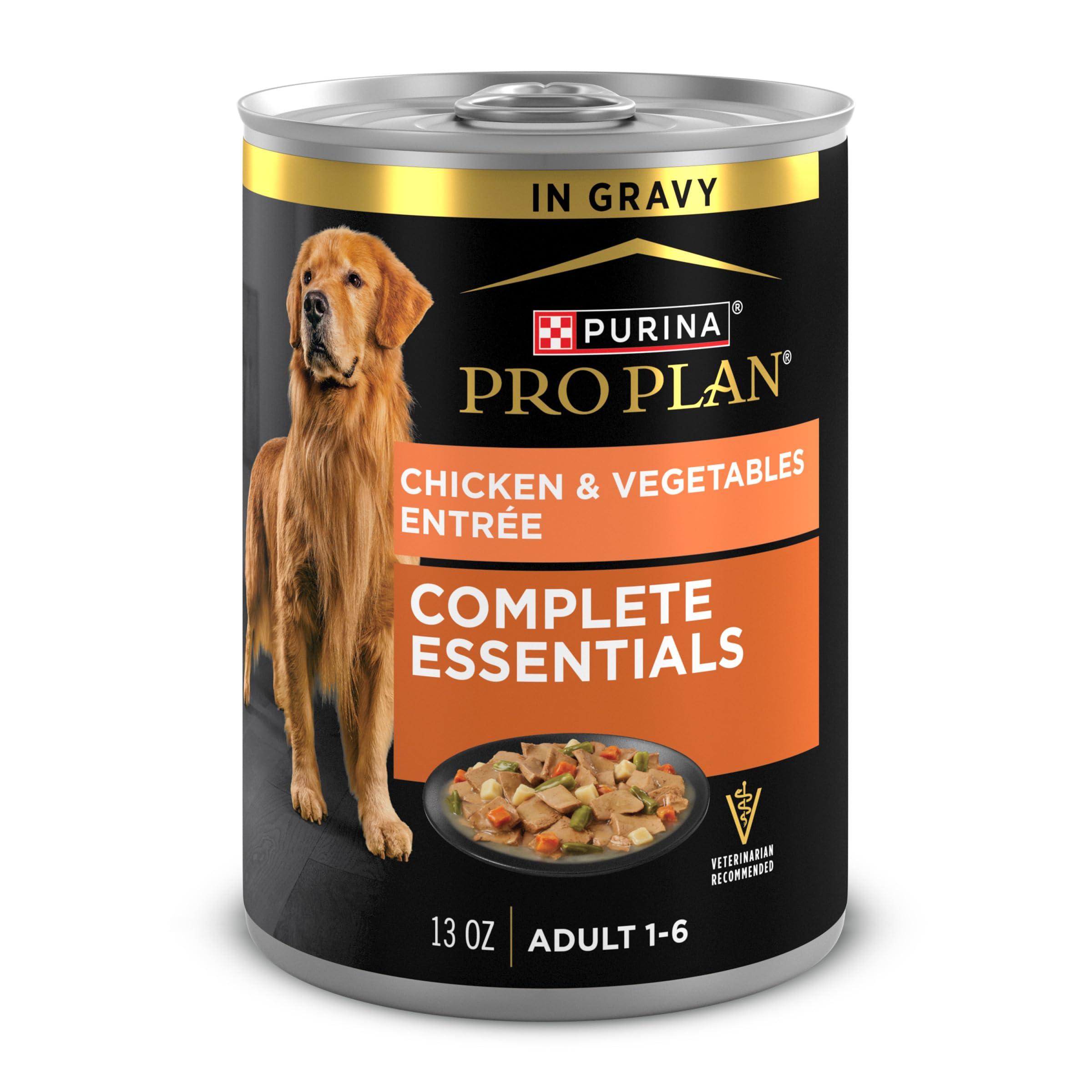 Purina Pro Plan Complete Essentials Chicken & Vegetables Entree Slices in Gravy Adult Wet Dog Food Can