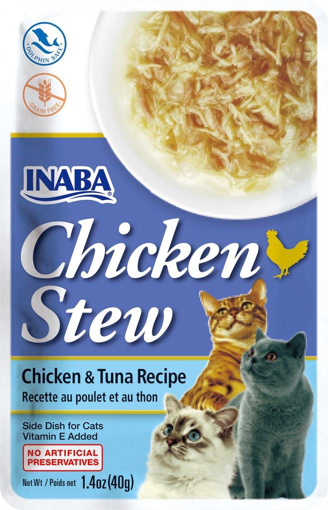 INABA Chicken Stew Chicken & Tuna Grain-Free Side Dish for Cats