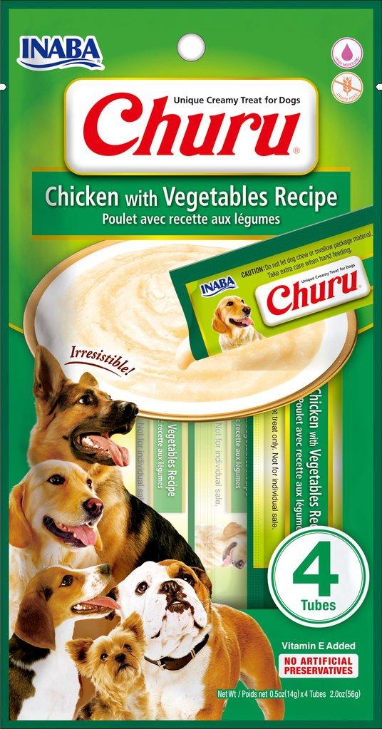 INABA Dog Churu Chicken with Vegetables Grain-Free Dog Treats