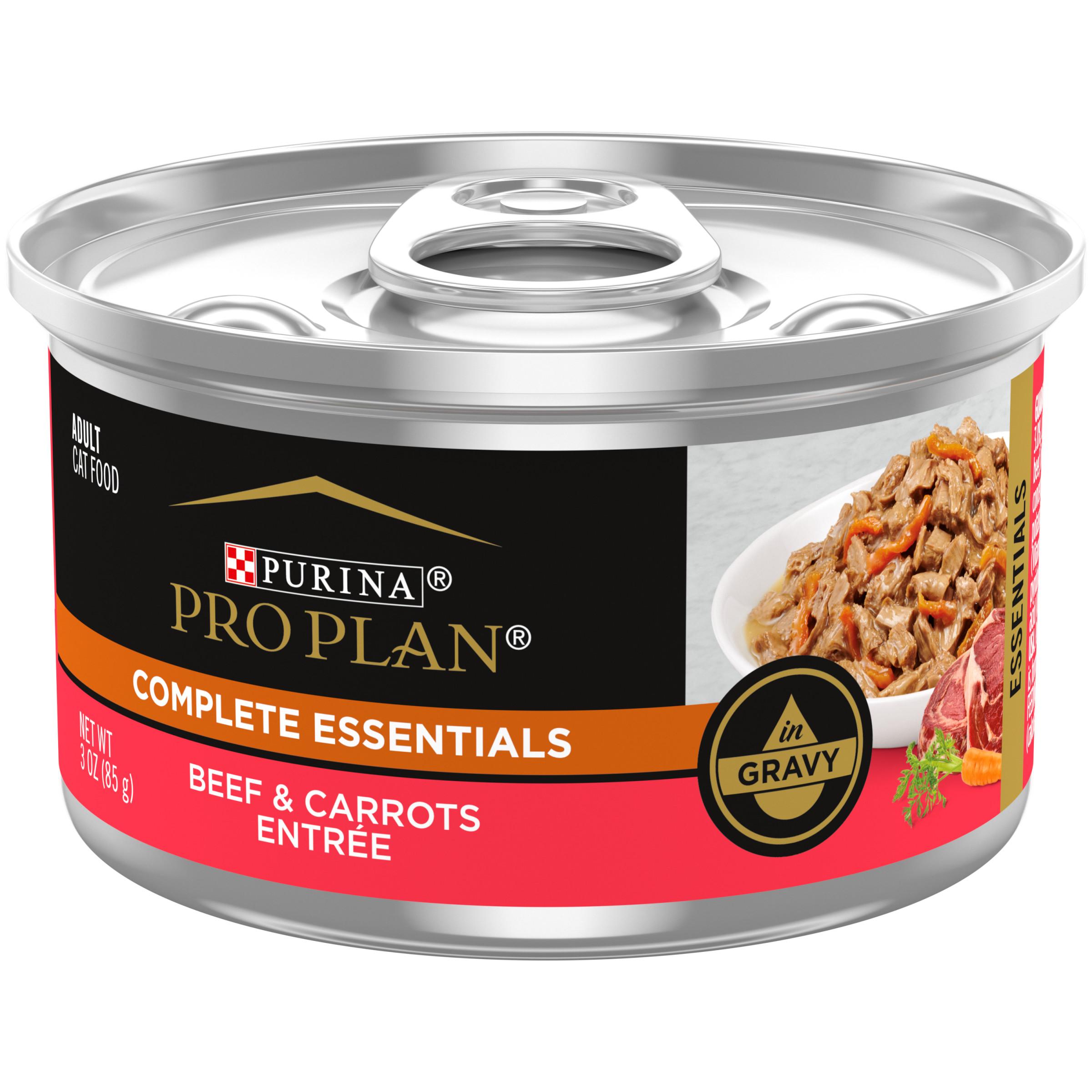 Purina Pro Plan Complete Essentials Beef & Carrots Entree Wet Cat Food Can
