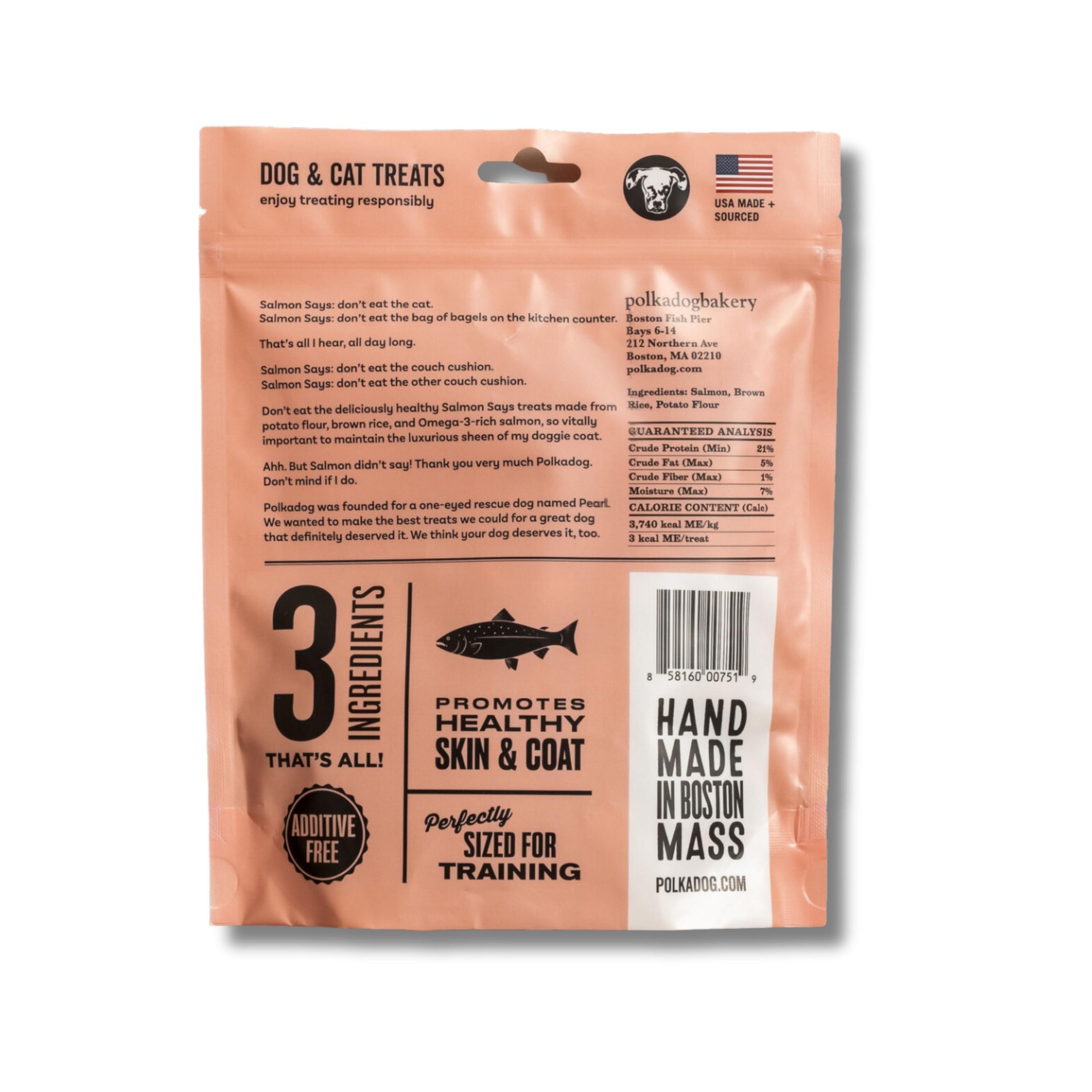 Polkadog Salmon Says Training Bits Dog & Cat Treats, 7-oz
