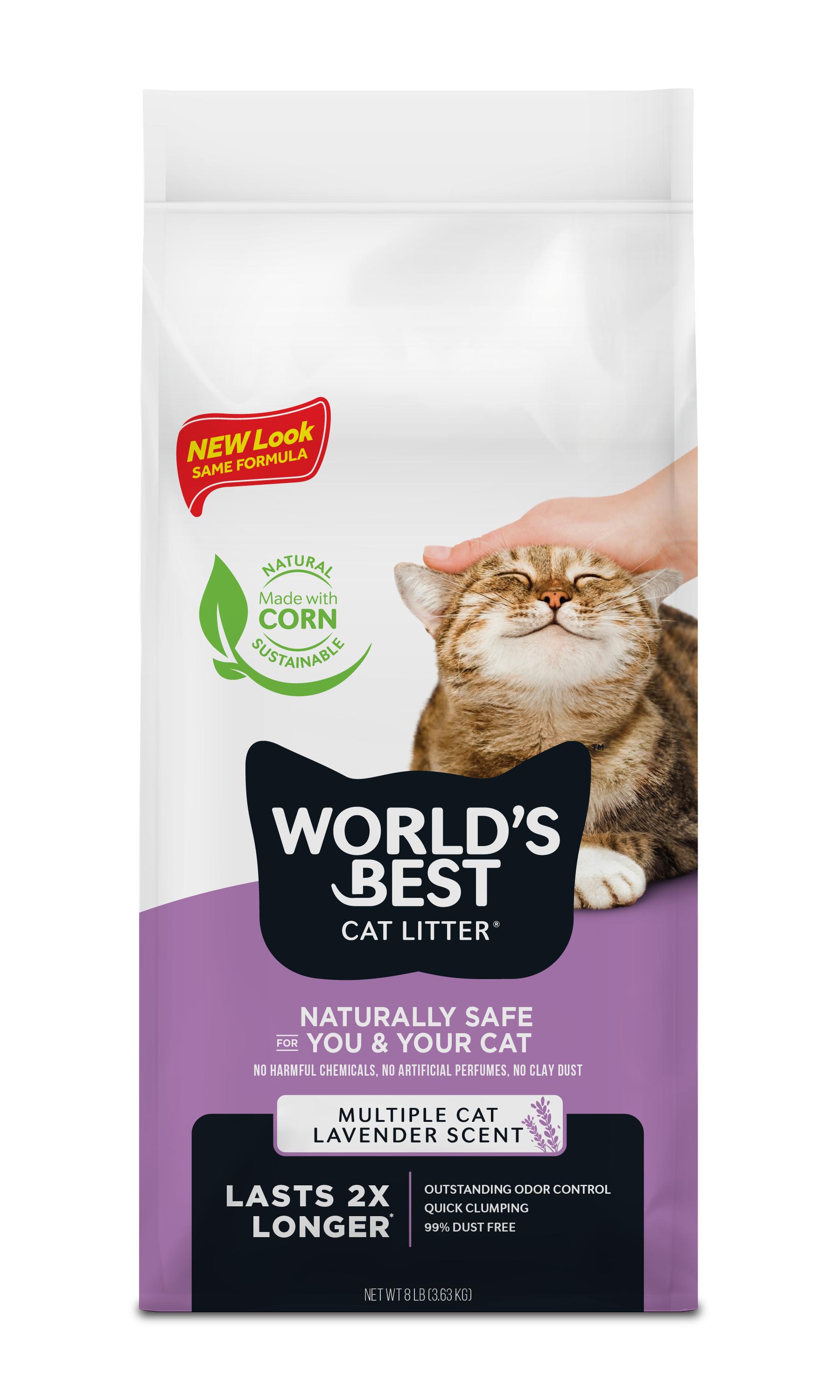 World's Best Multiple Cat Lavender Scented Clumping Cat Litter