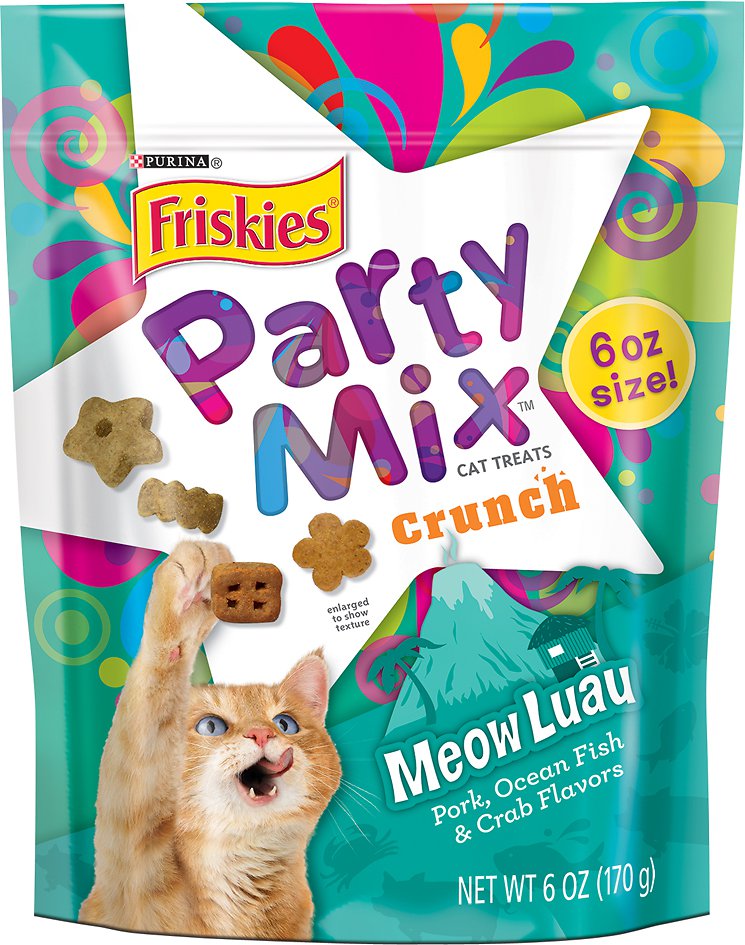 Friskies Party Mix Crunch Meow Luau Cat Treats