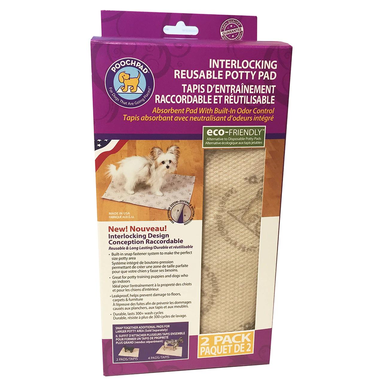 PoochPad Interlocking Reusable Potty Pad, White, 16-in x 24-in