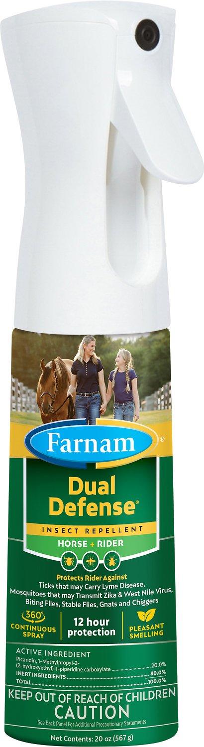 Farnam Dual Defense Insect Repellent for Horses, 10-oz