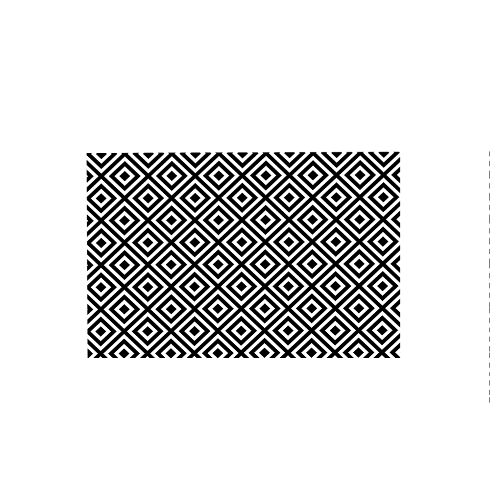 Time To Roar The Best Ribbed Foam Food Mat, Black & White Geometric