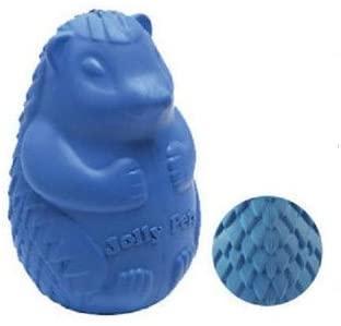 Jolly Pets Hedgehog Dog Toy, Blue, 4-in