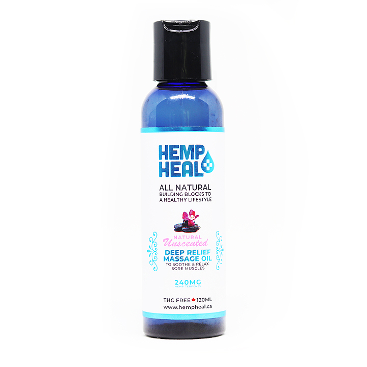H Heal Deep Relief Massage Oil, 240-mg