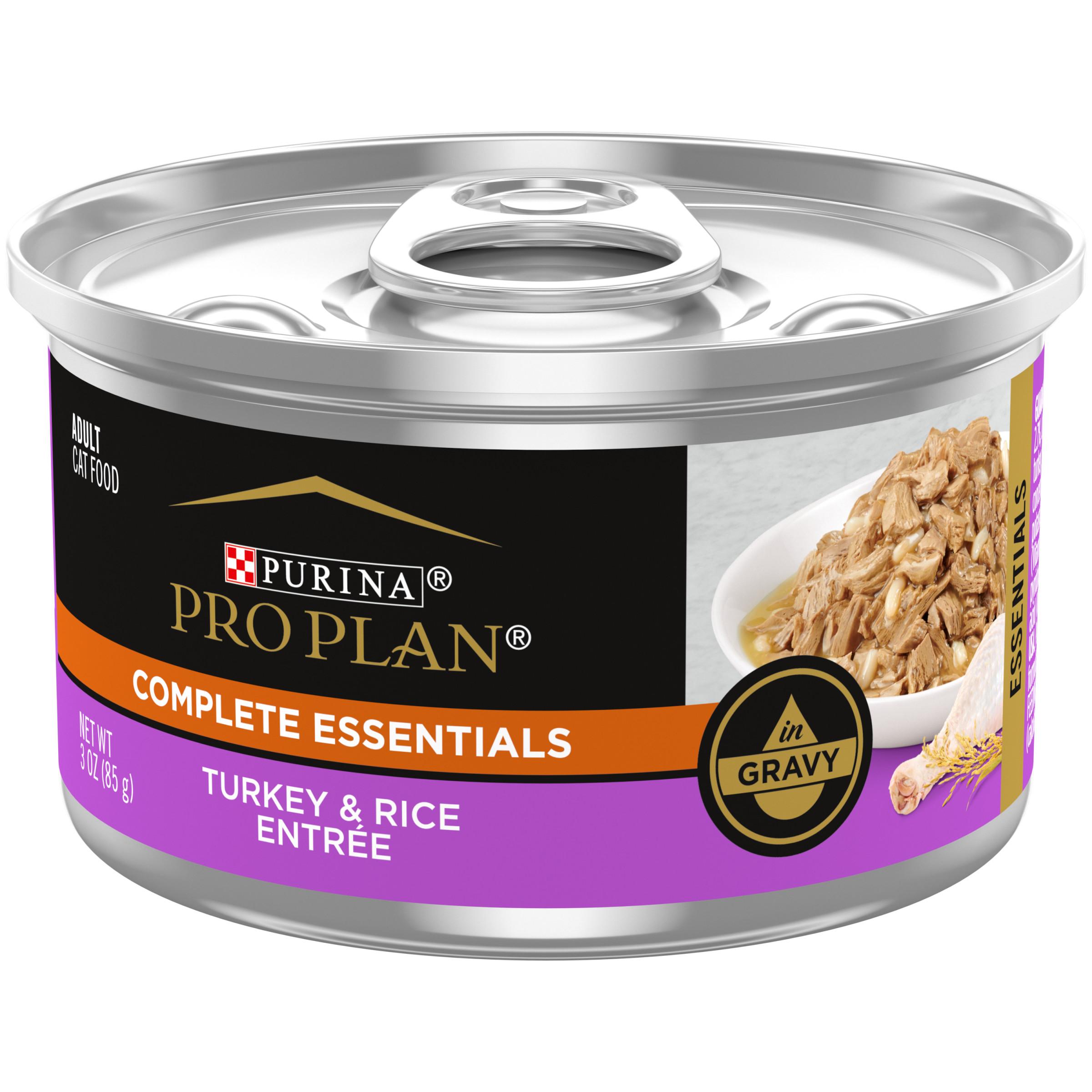 Purina Pro Plan Complete Essentials Turkey & Rice Entree in Gravy Wet Cat Food Can