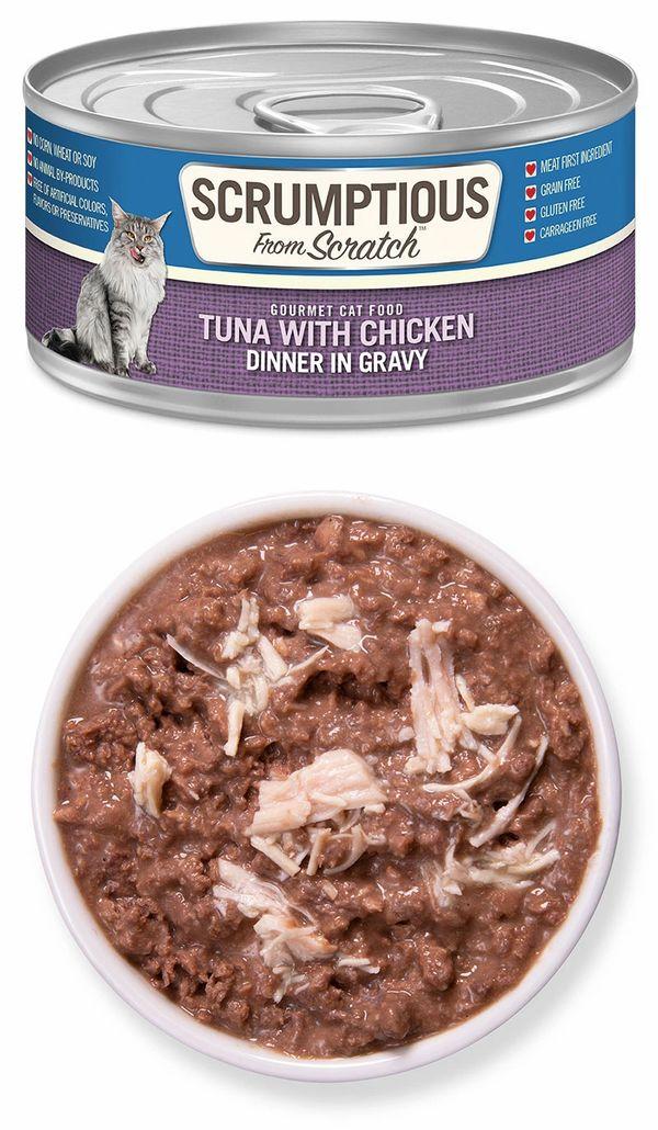 Scrumptious From Scratch Tuna with Chicken in Gravy Wet Cat Food, 2.8-oz