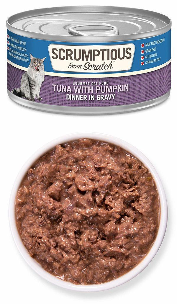 Scrumptious From Scratch Tuna with Pumpkin in Gravy Wet Cat Food, 2.8-oz
