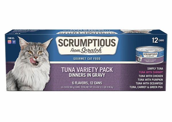 Scrumptious From Scratch Tuna Variety Pack Wet Cat Food, 2.8-oz, 12-count