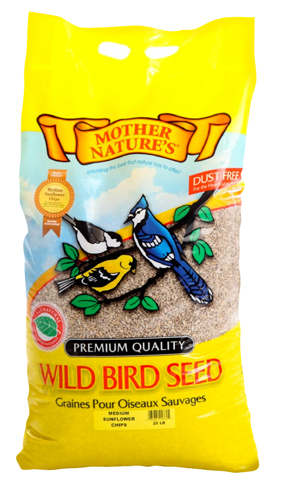 Mother Nature's Medium Chip Sunflower Kernel, 9.07-kg Size: 9.07-kg