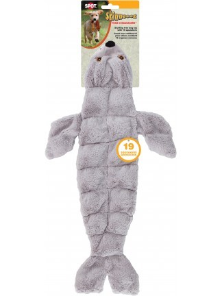 Ethical Pet Spot Skinneeez Tons-O-Squeaker Seal Dog Toy, 21-in
