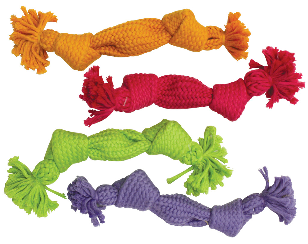 Ethical Pet Spot Super Squeak Rope Dog Toy, 14-in