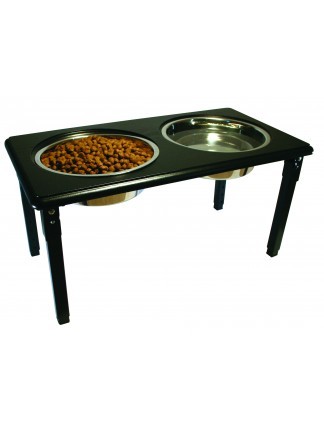 Ethical Pet Spot Posture Pro Adjustable Double Diner, Black