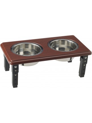 Ethical Pet Spot Posture Pro Adjustable Double Diner, Cherry